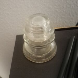 Clear Glass Insulator Home Accent